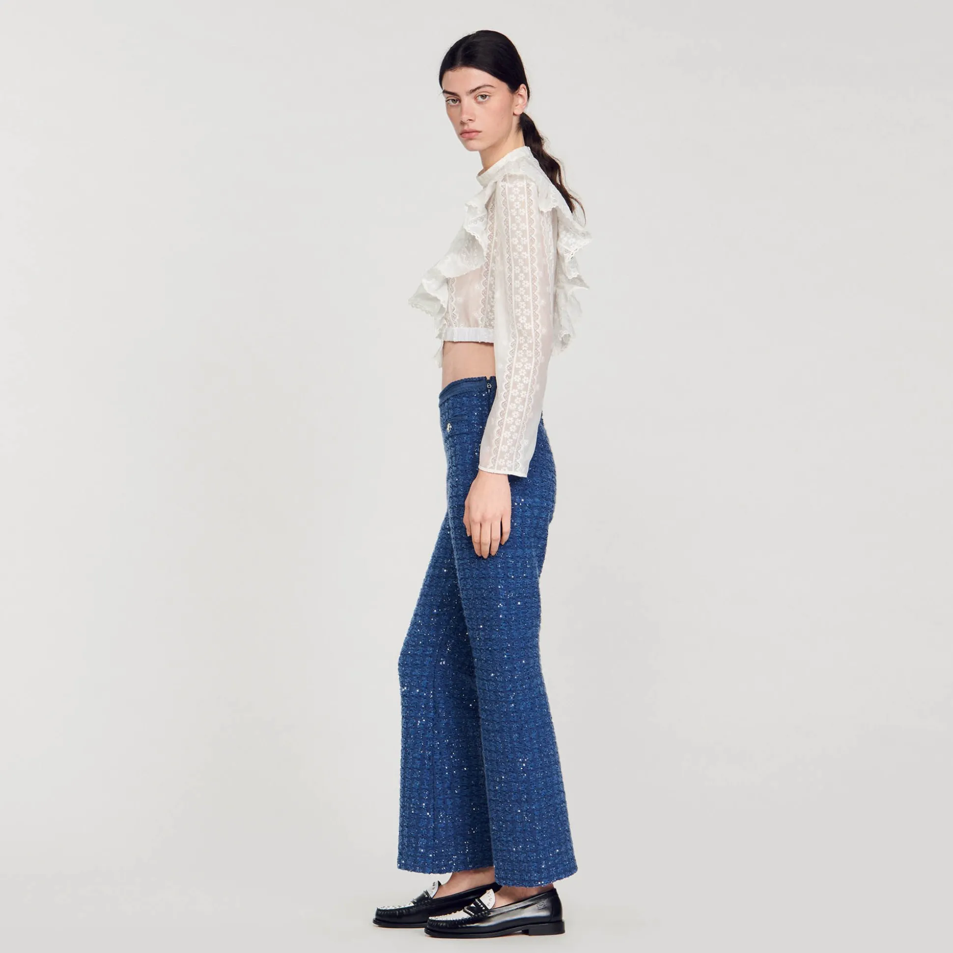 Pantalon En Maille Fantaisie