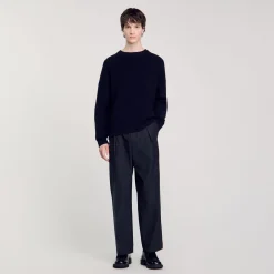Pantalon Large à Plis