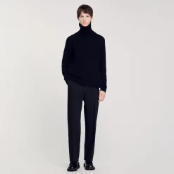 Pantalon Large En Laine