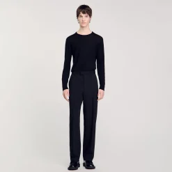 Pantalon Large En Laine