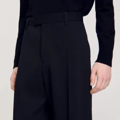 Pantalon Large En Laine