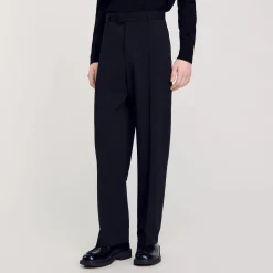 Pantalon Large En Laine