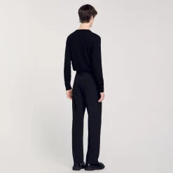 Pantalon Large En Laine