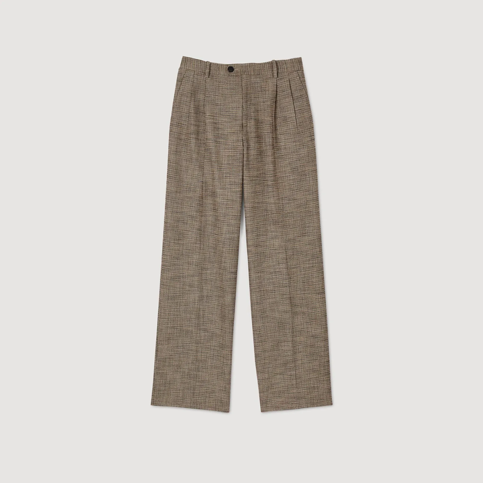 Pantalon Motif Pied De Poule