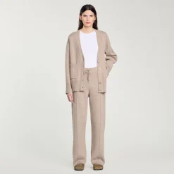 Pantalon Strassé En Maille