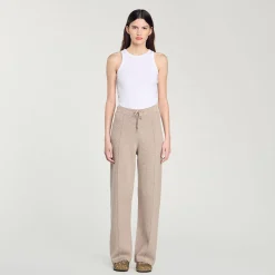 Pantalon Strassé En Maille