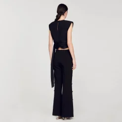 Pantalon évasé Ajouré Sur Les Côtés