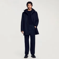 Parka En Laine à Capuche