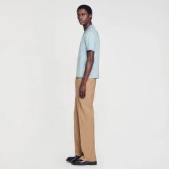 Polo En Maille à Col Zippé