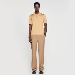 Polo En Maille à Manches Courtes