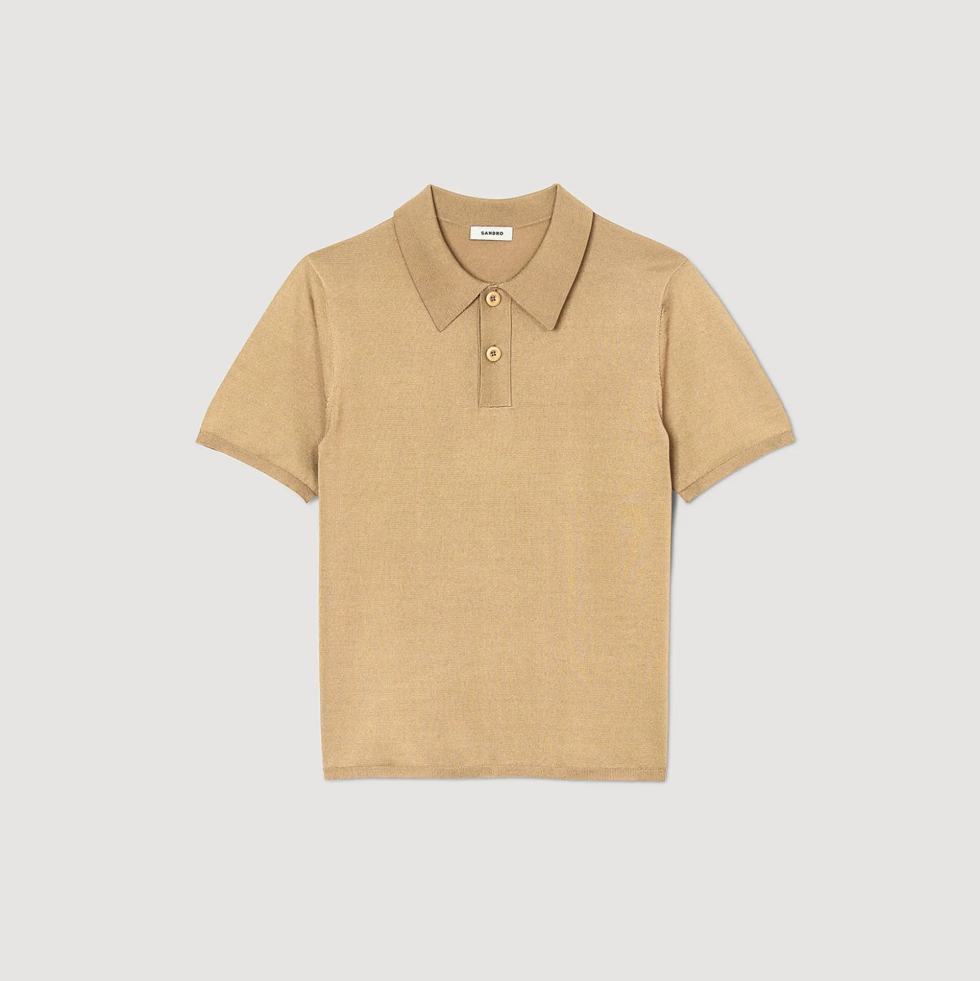 Polo En Maille à Manches Courtes
