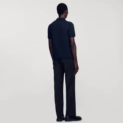 Polo En Maille à Manches Courtes