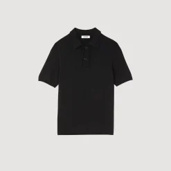 Polo En Maille à Manches Courtes