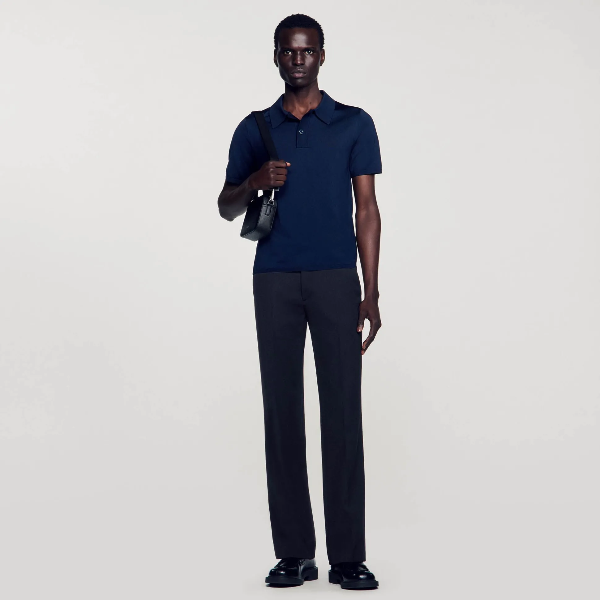Polo En Maille à Manches Courtes