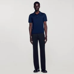 Polo En Maille à Manches Courtes