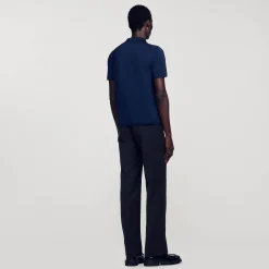Polo En Maille à Manches Courtes