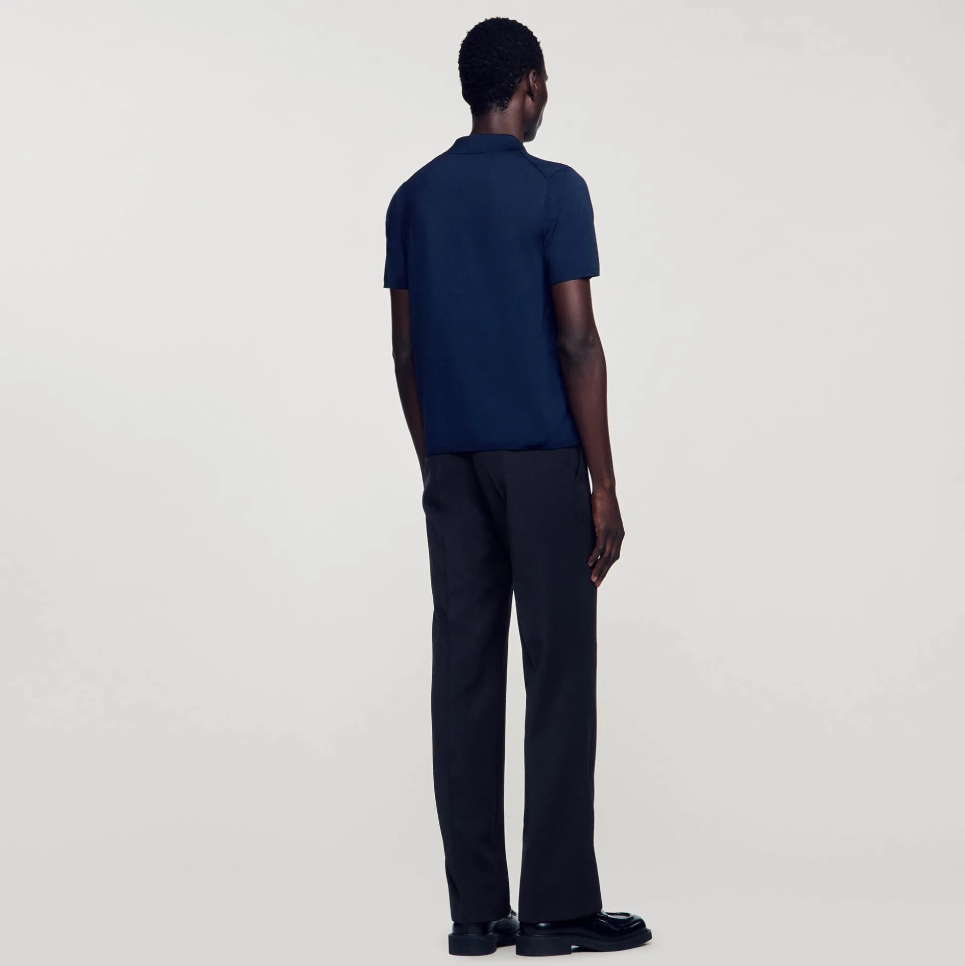 Polo En Maille à Manches Courtes
