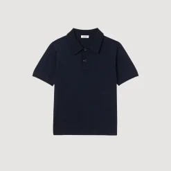 Polo En Maille à Manches Courtes