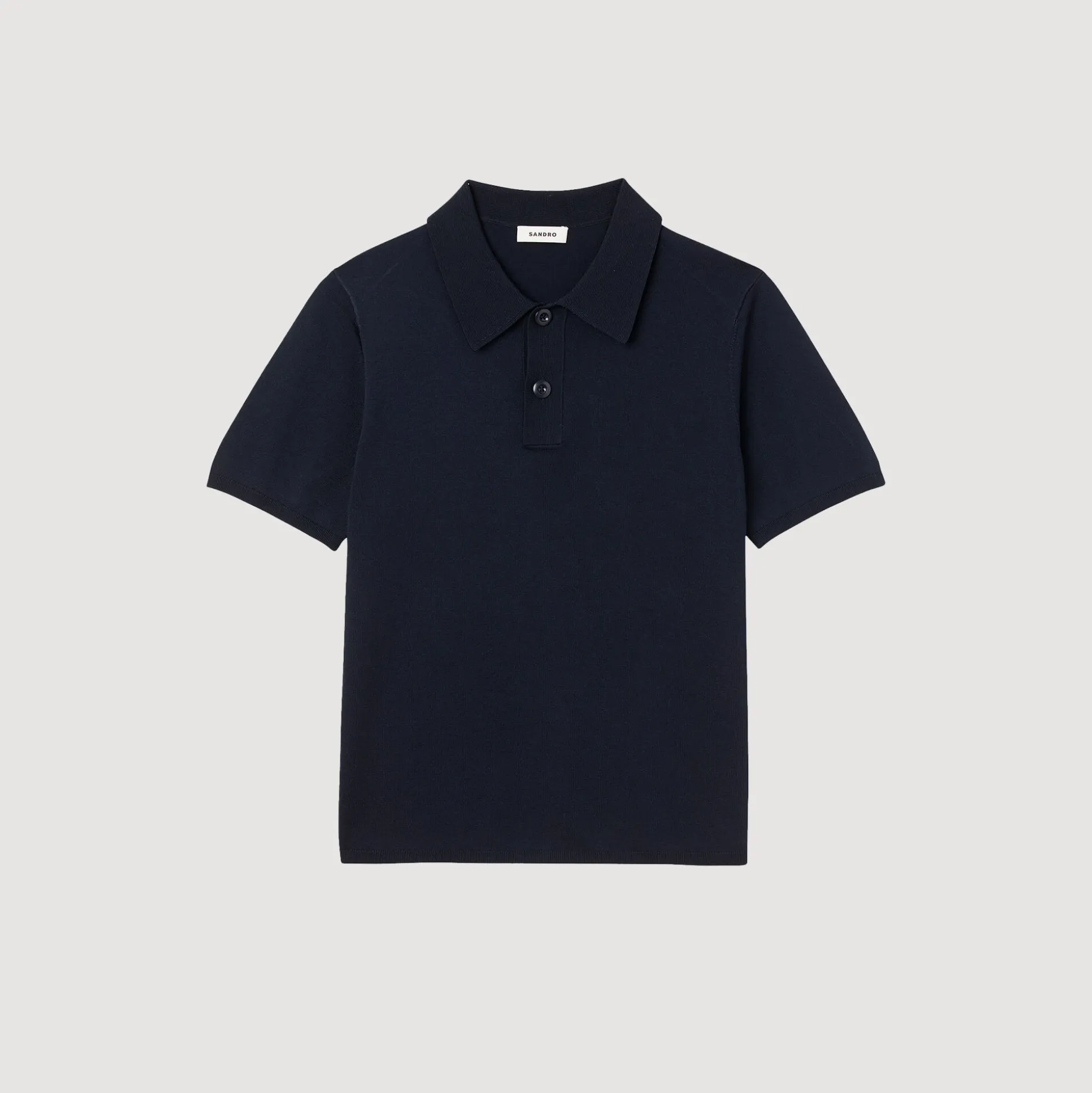 Polo En Maille à Manches Courtes
