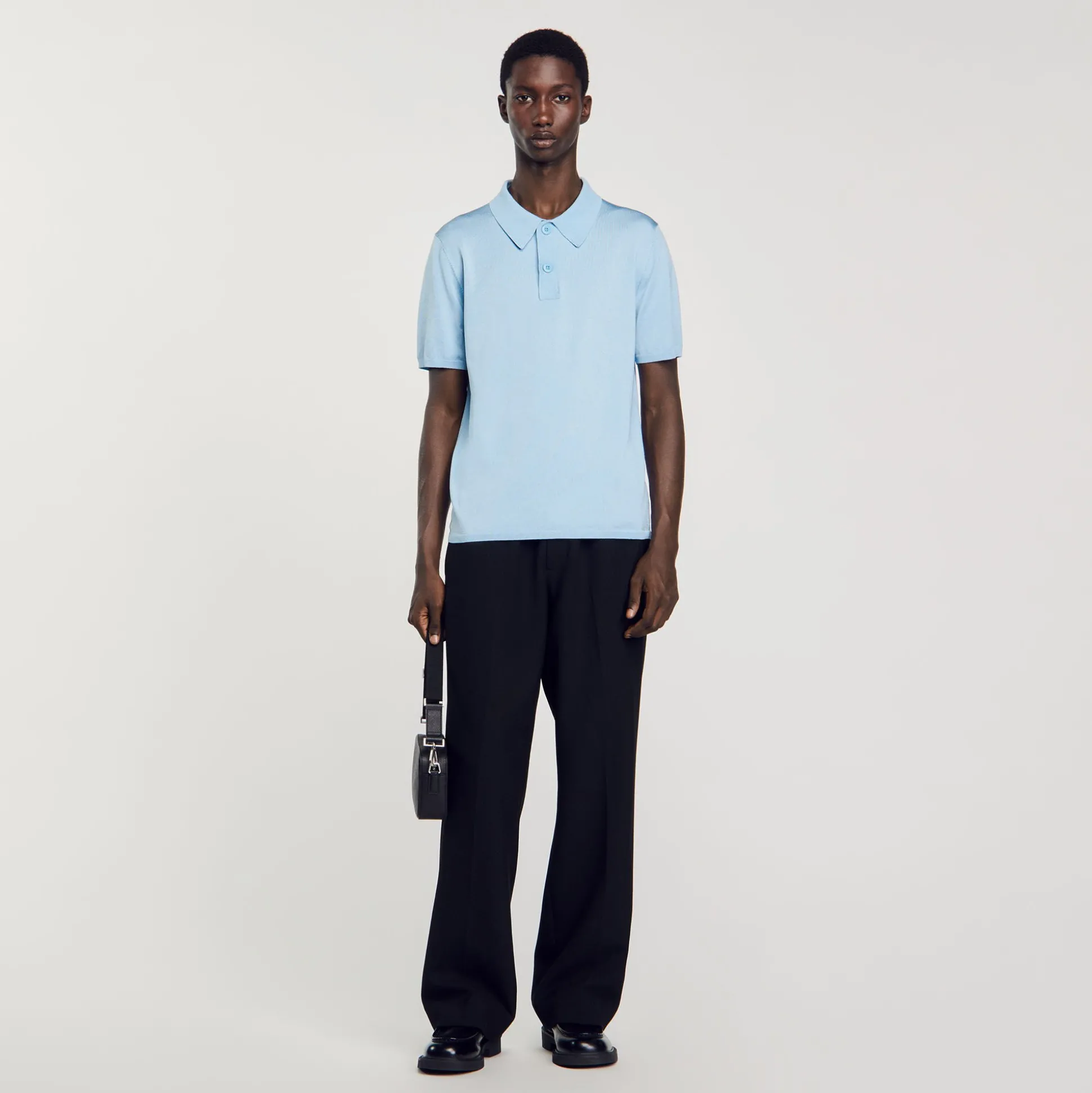 Polo En Maille à Manches Courtes