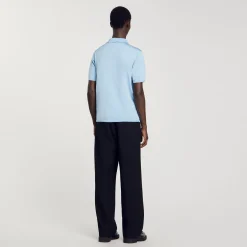 Polo En Maille à Manches Courtes