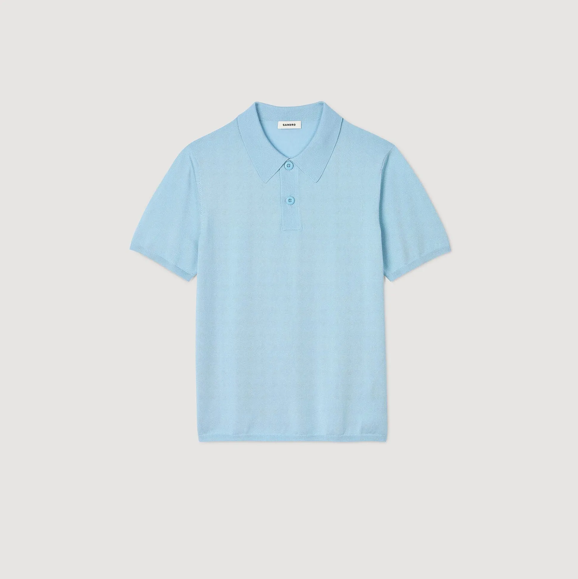 Polo En Maille à Manches Courtes