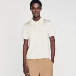 Polo En Maille à Manches Courtes