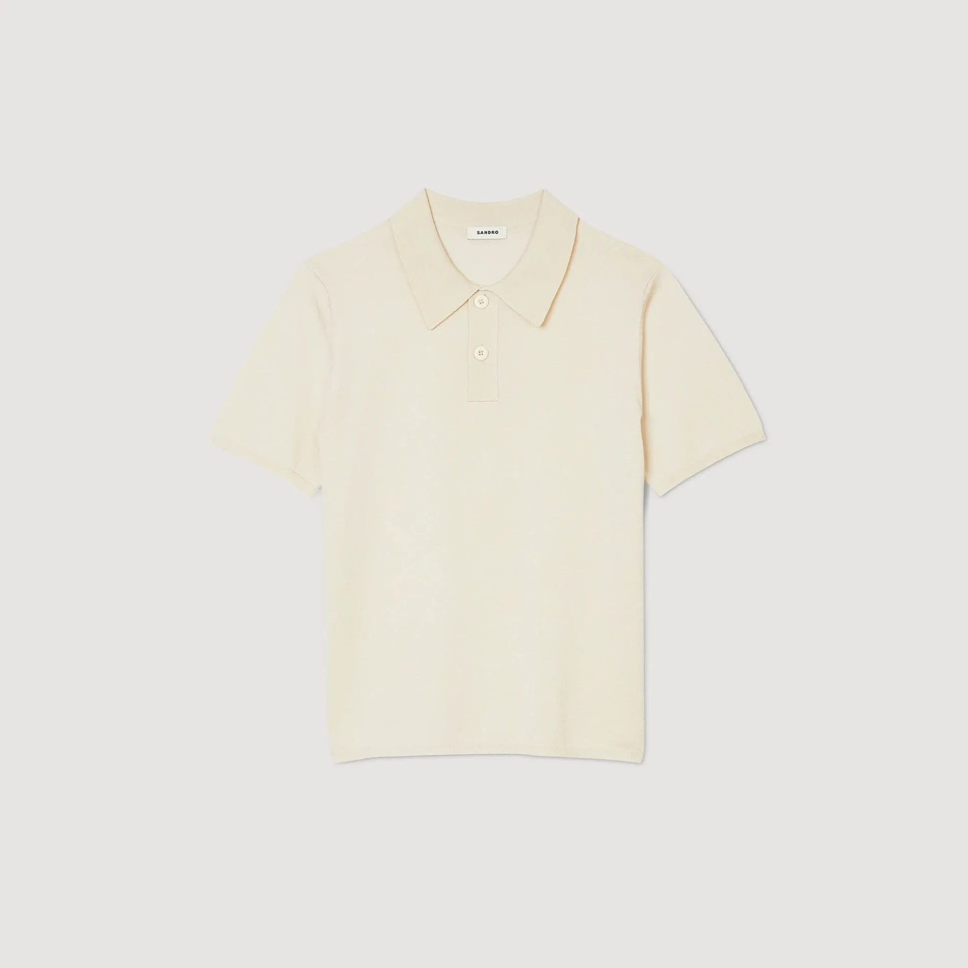 Polo En Maille à Manches Courtes