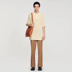 Polo En Maille Ajourée