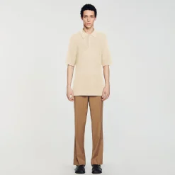 Polo En Maille Ajourée