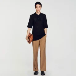 Polo En Maille Ajourée