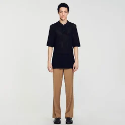 Polo En Maille Ajourée