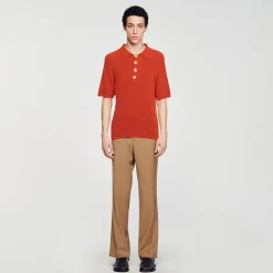 Polo En Maille Effet Bouclettes