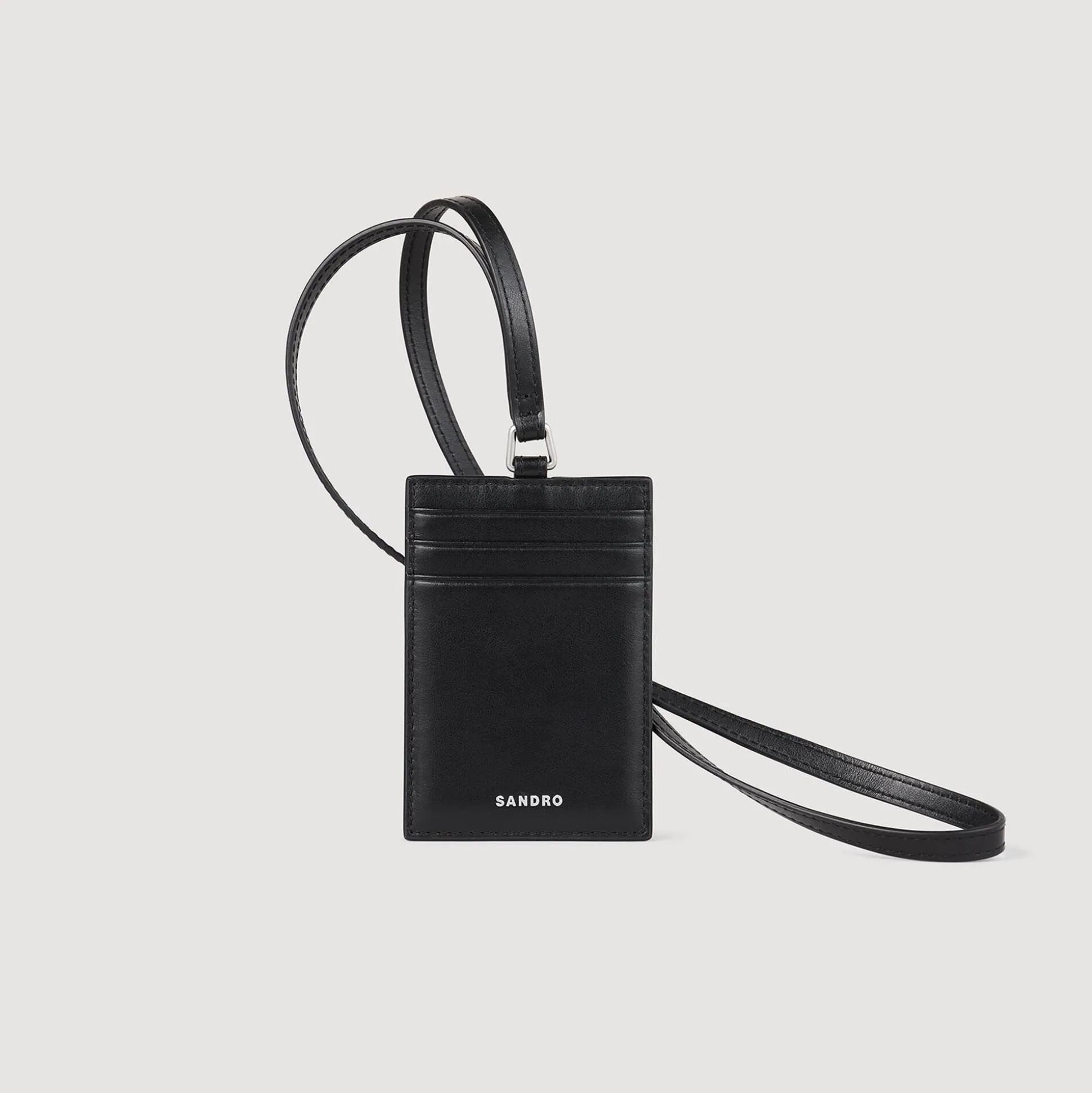 Porte-cartes à Cordon En Cuir