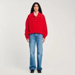 Pull à Col Boutonné