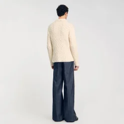 Pull à Col Polo En Maille épaisse