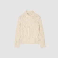 Pull à Col Polo En Maille épaisse