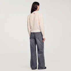 Pull à Côtes En Laine Et Cachemire