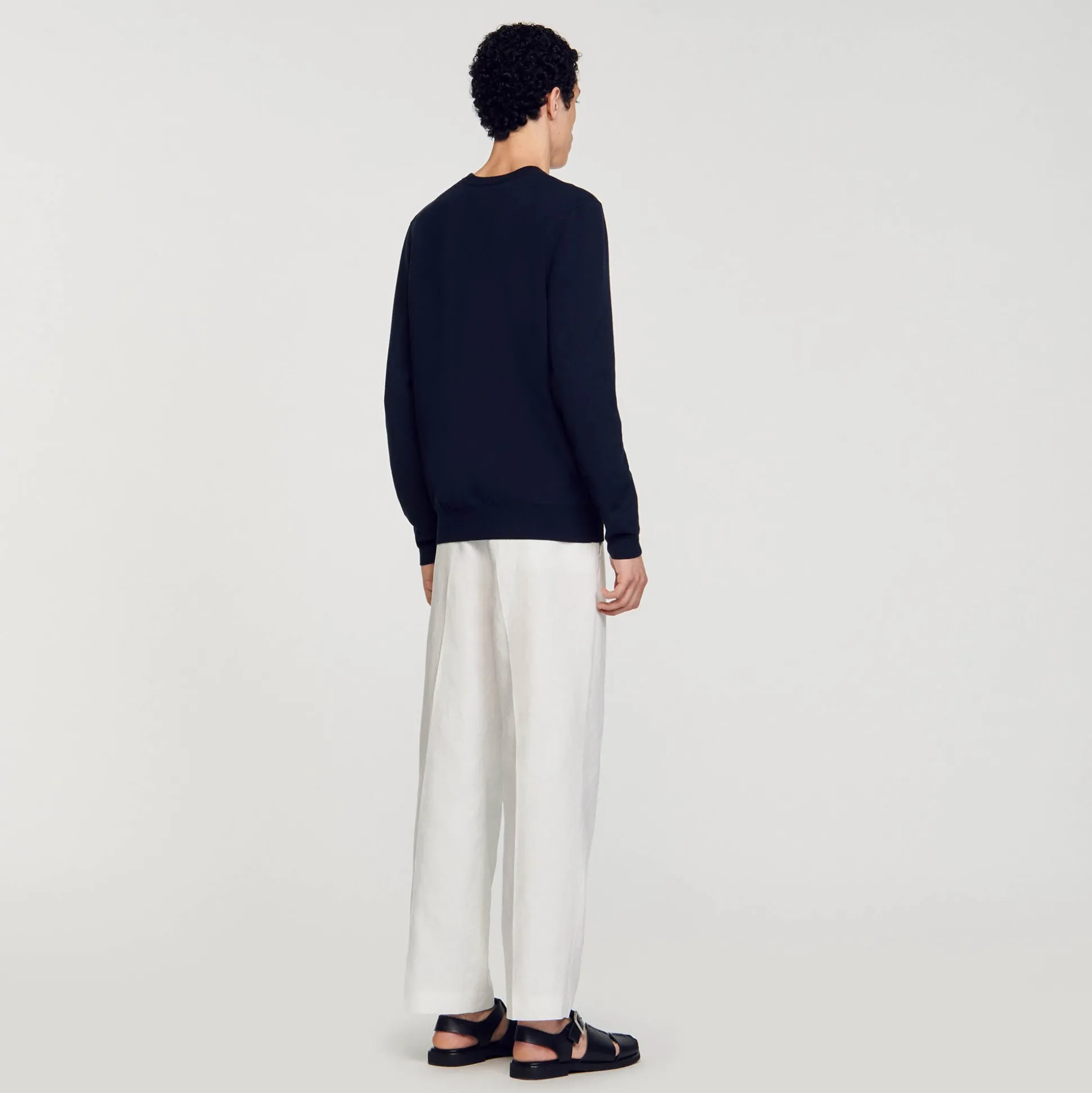 Pull à Jacquard Fleur