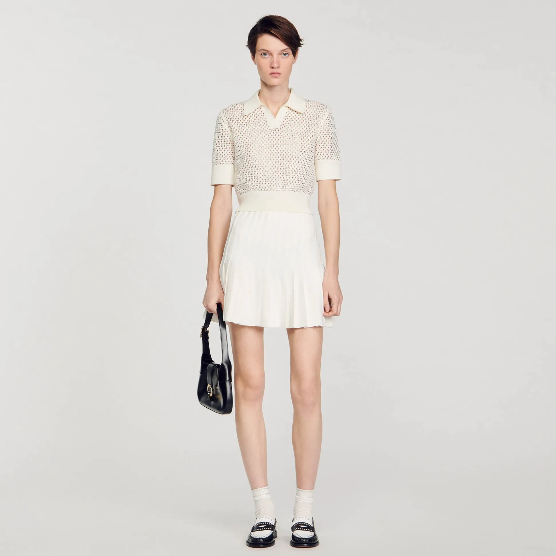 Pull Col Polo En Maille