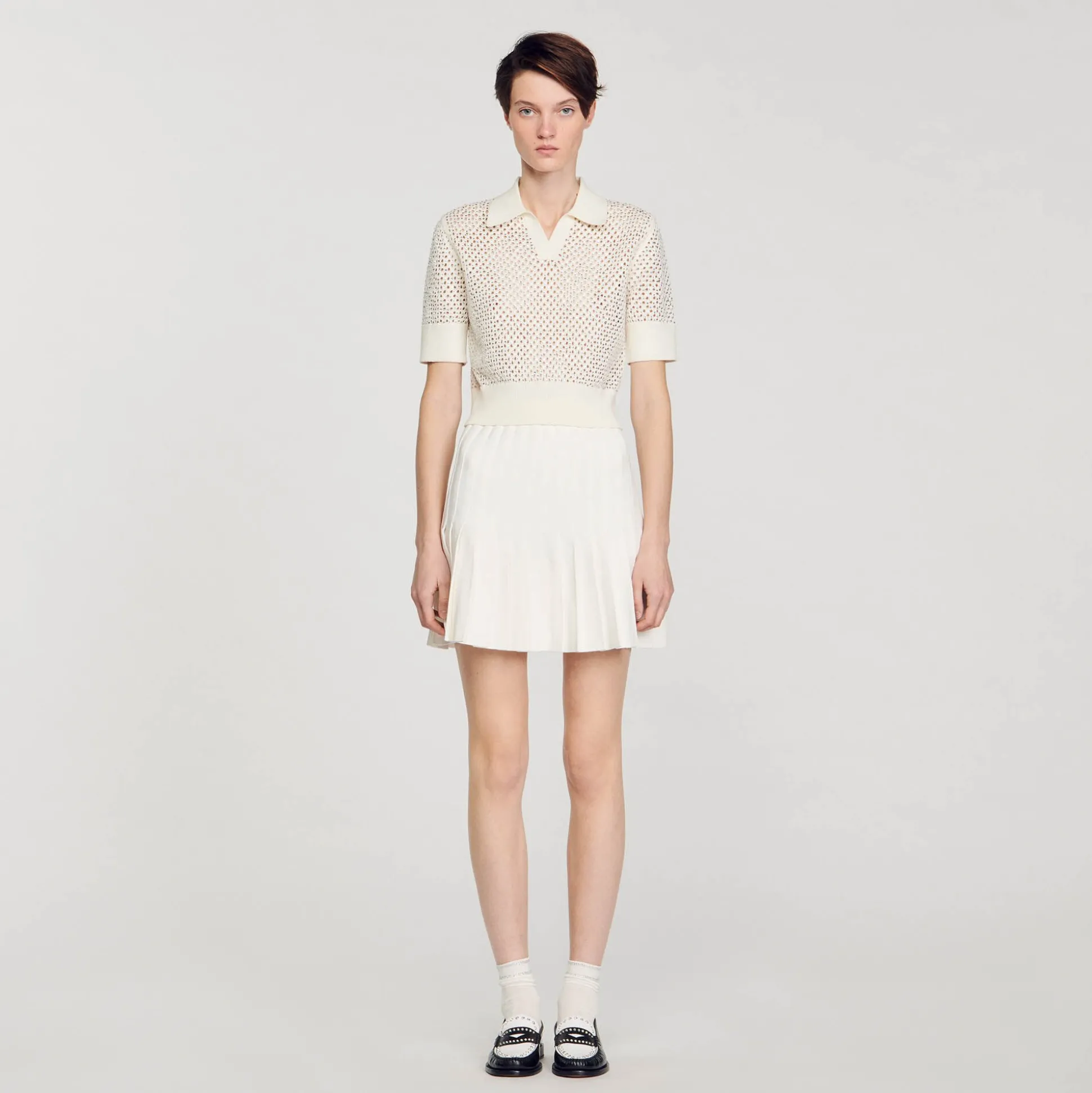 Pull Col Polo En Maille