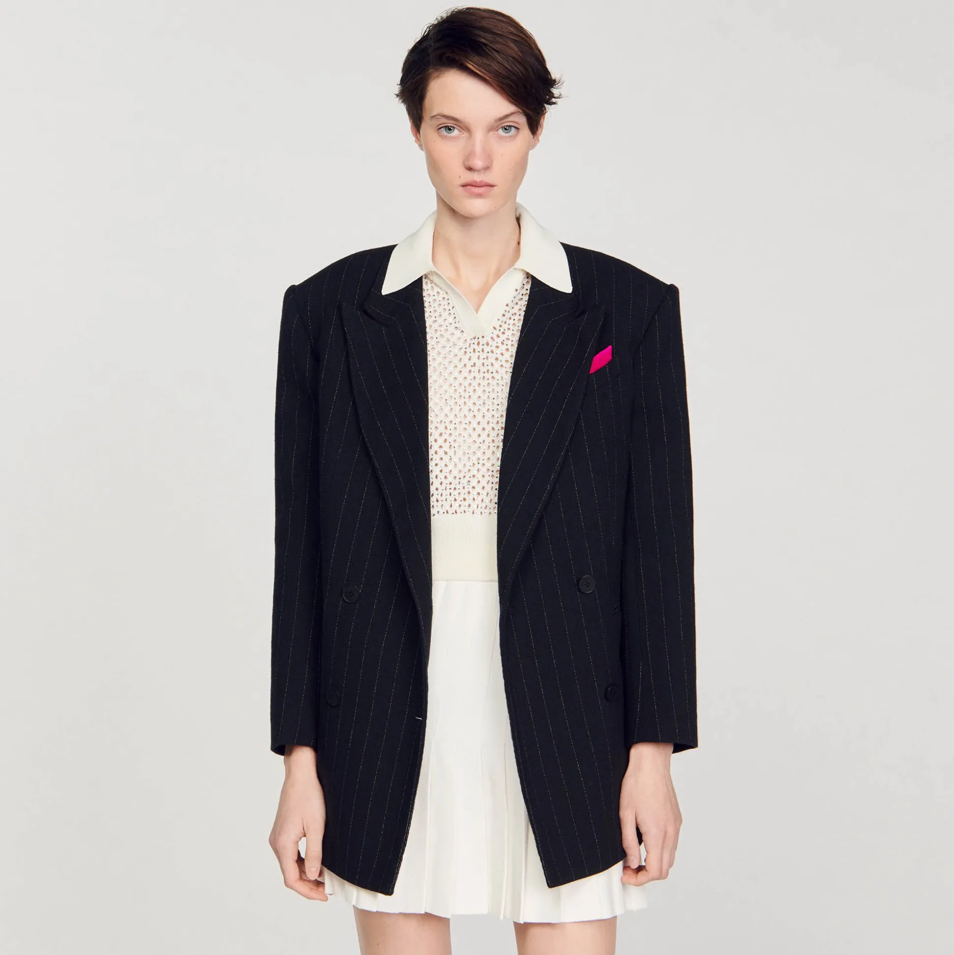 Pull Col Polo En Maille