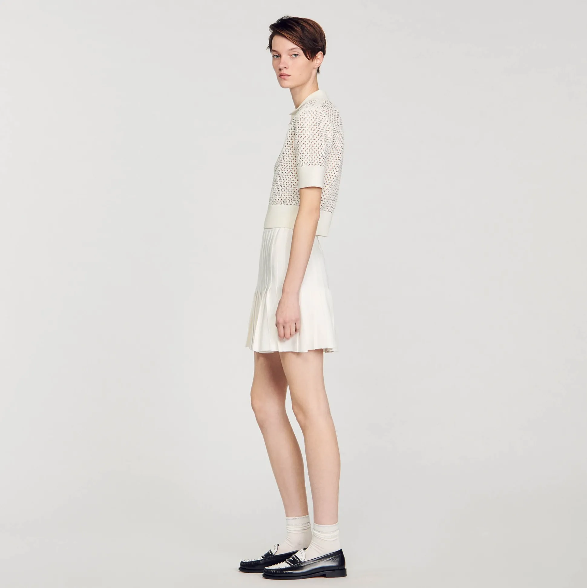 Pull Col Polo En Maille