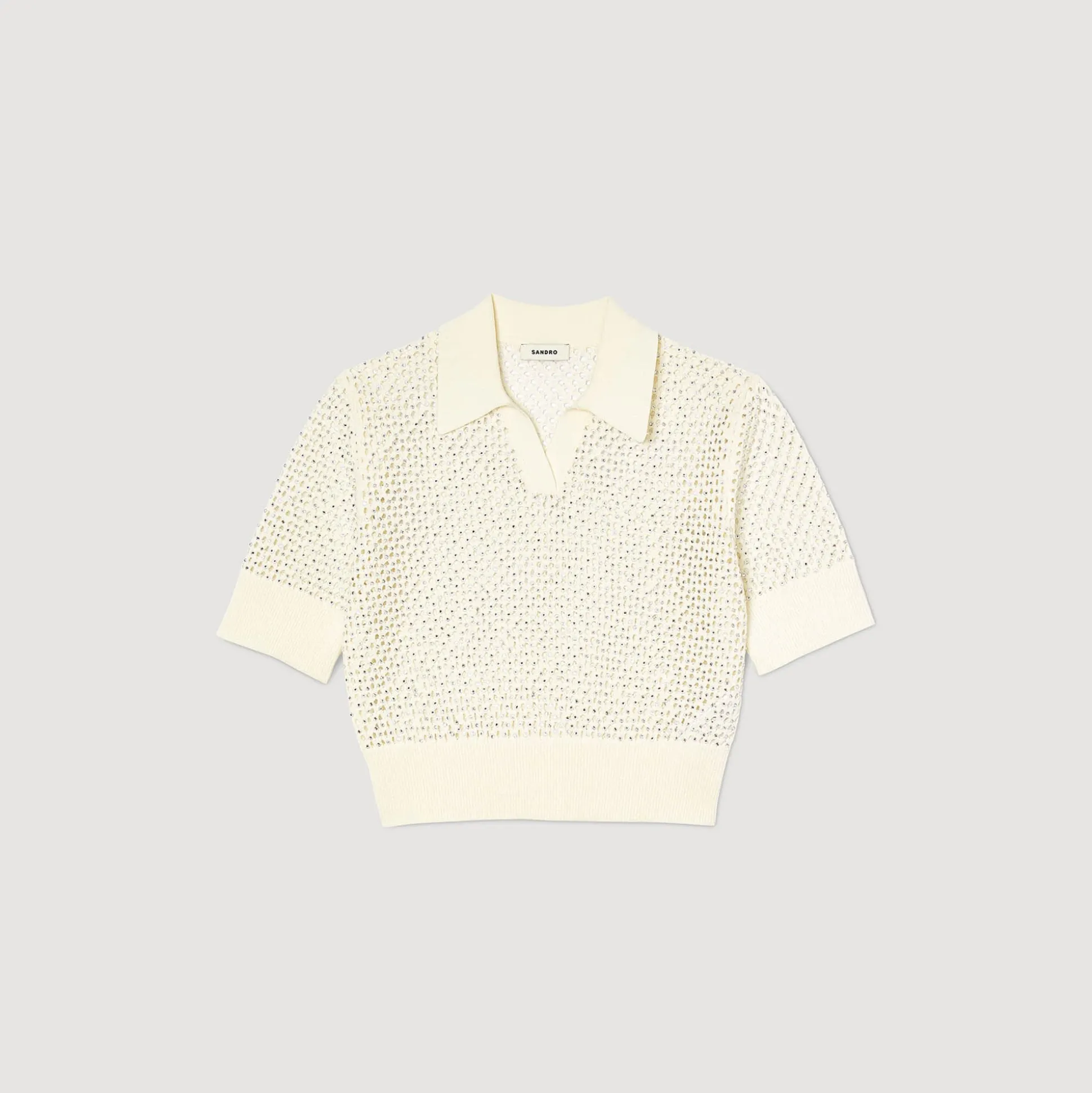 Pull Col Polo En Maille