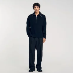 Pull Col Zippé