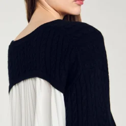 Pull Court En Cachemire Et Laine