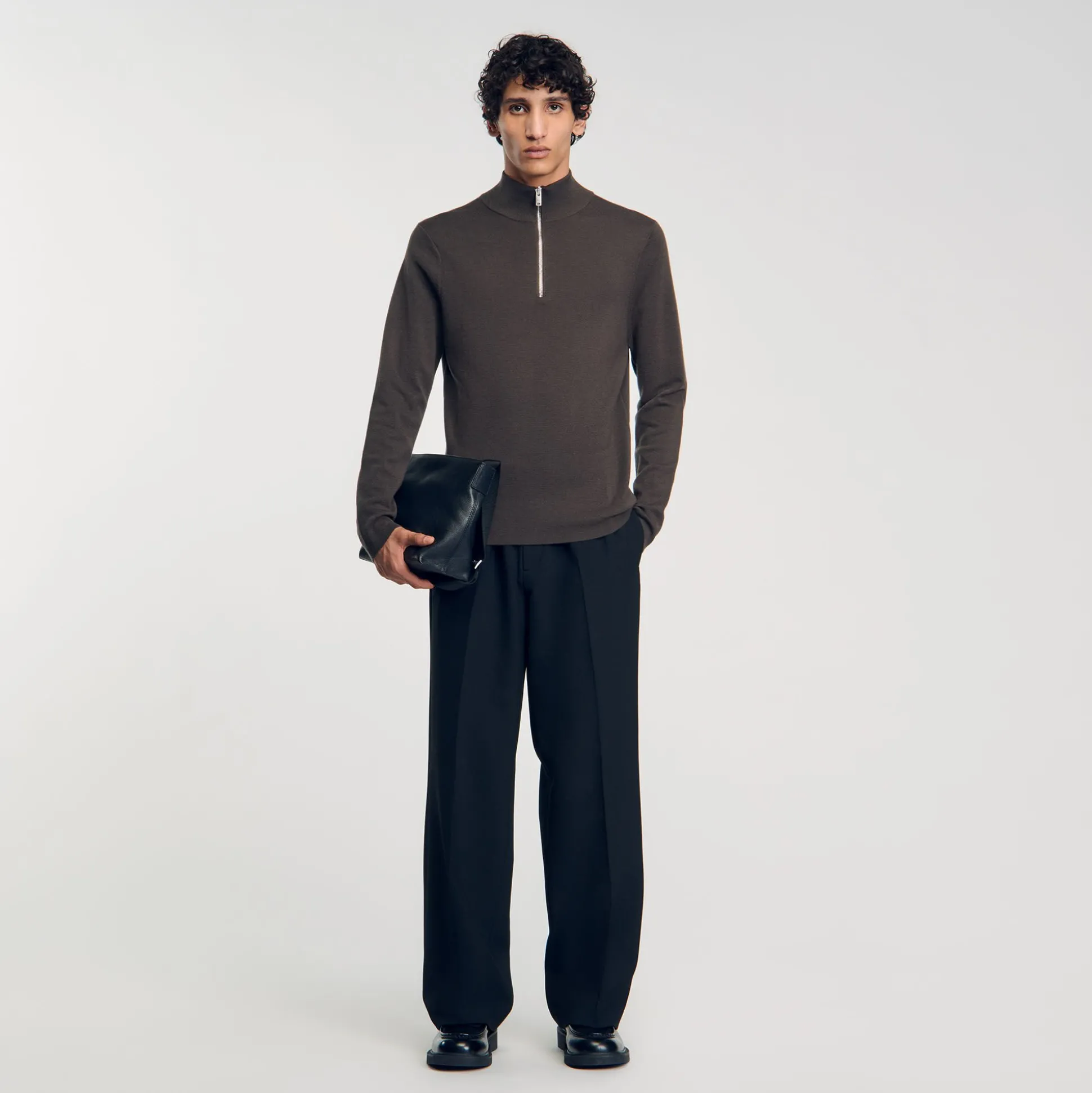 Pull En Laine à Col Zippé