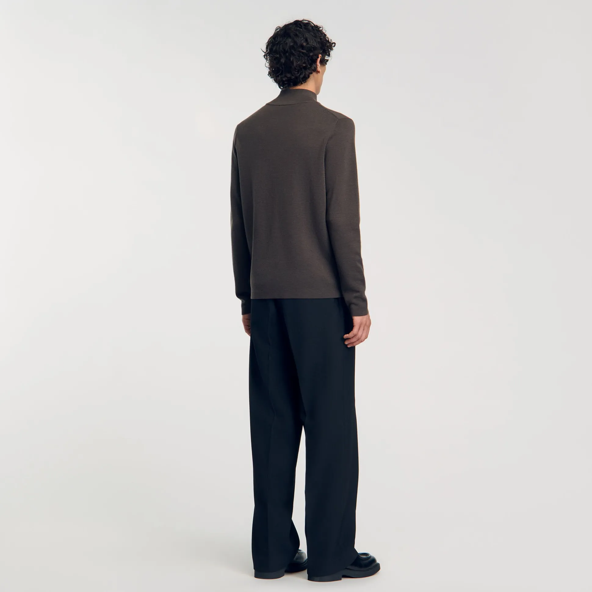 Pull En Laine à Col Zippé