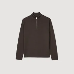 Pull En Laine à Col Zippé