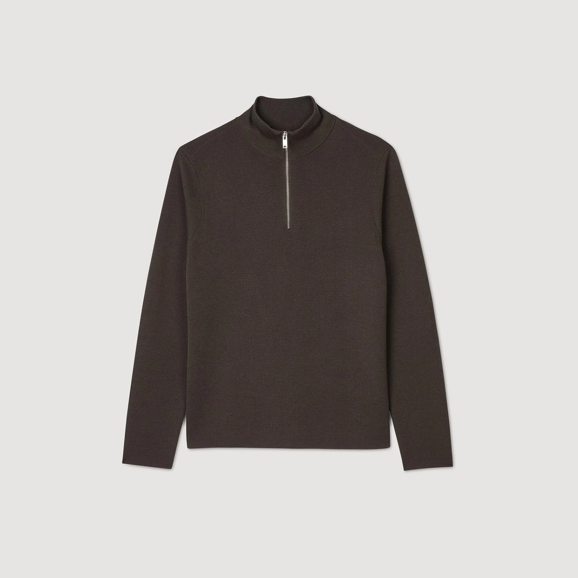 Pull En Laine à Col Zippé